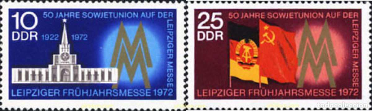 Sellos: 150726 MNH ALEMANIA DEMOCRATICA 1972 FERIA DE PRIMAVERA DE LEIPZIG