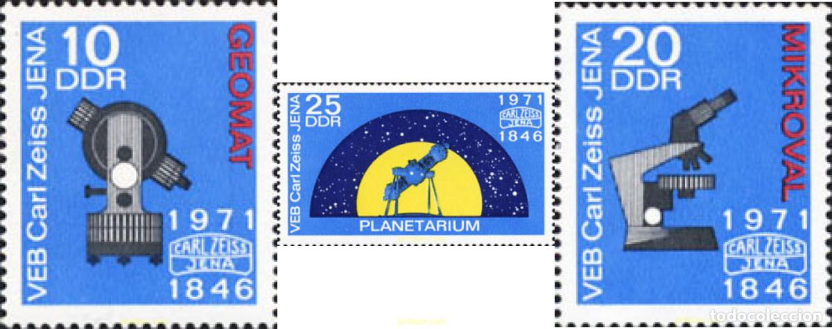 Sellos: 144663 MNH ALEMANIA DEMOCRATICA 1971 125 ANIVERSARIO DE CARL ZEISS