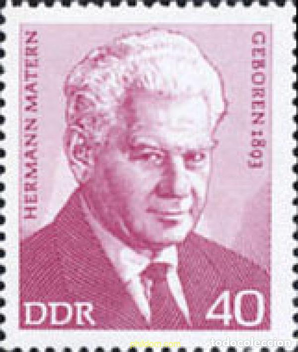 Briefmarken: 150743 MNH ALEMANIA DEMOCRATICA 1973 HERMANN MATERN