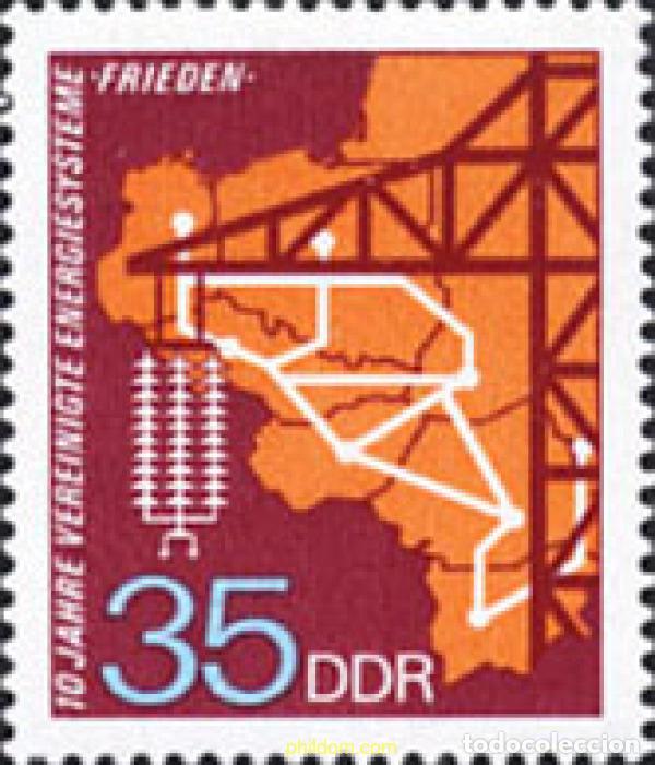 Sellos: 144709 MNH ALEMANIA DEMOCRATICA 1973 10 ANIVERSARIO DE LOS SISTEMAS DE ENERGIA COMBINADOS