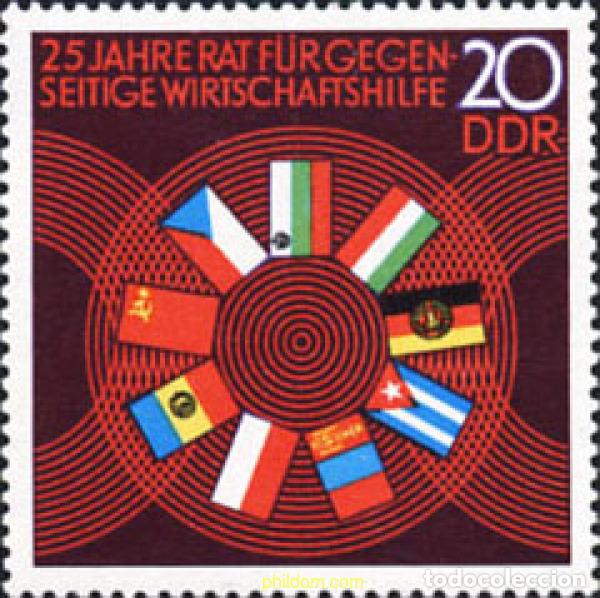 Sellos: 150759 MNH ALEMANIA DEMOCRATICA 1974 25 ANIVERSARIO DEL COMECON