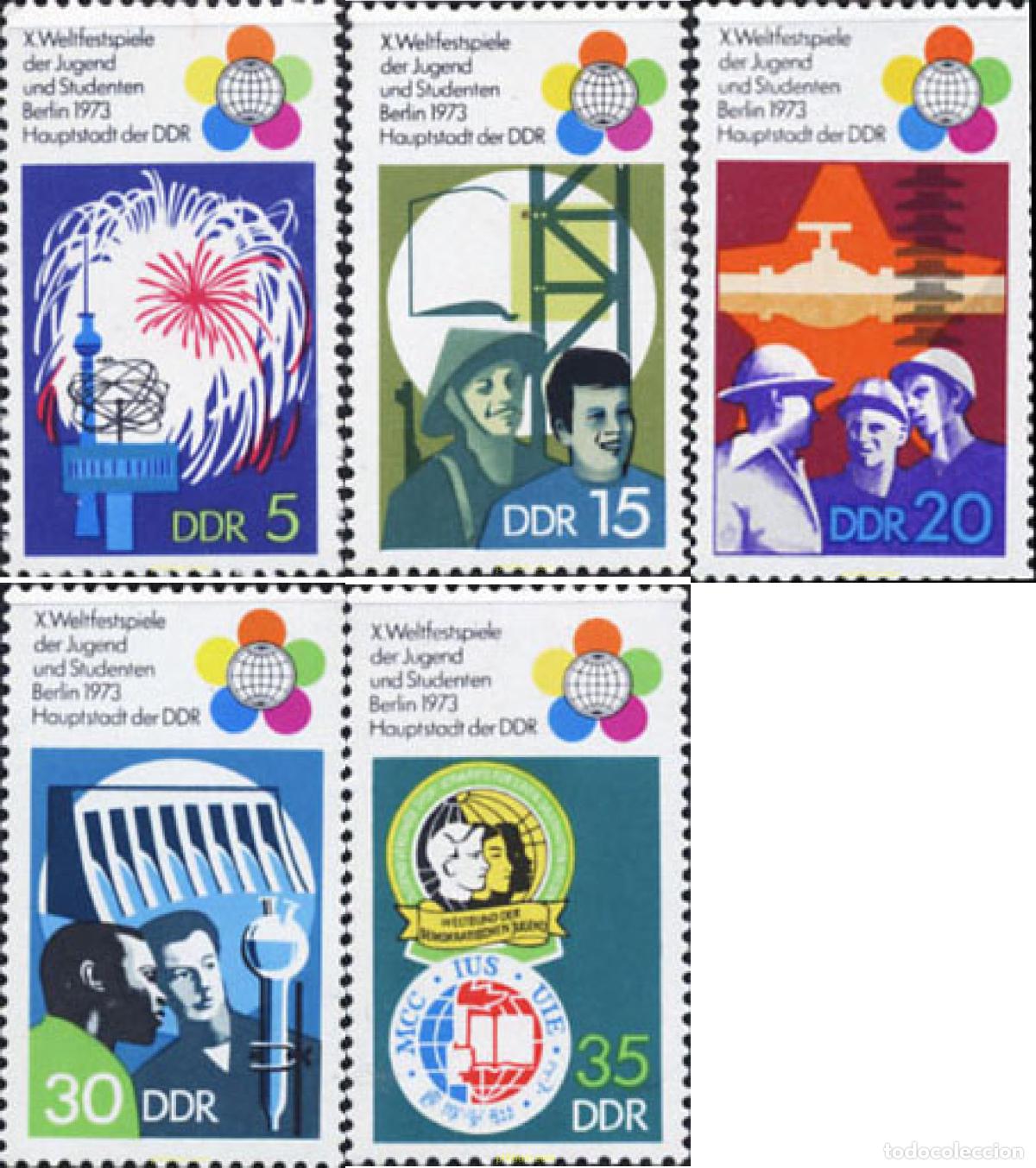 Sellos: 150745 MNH ALEMANIA DEMOCRATICA 1973 FESTIVAL DE LA JUVENTUD Y LOS ESTUDIANTES