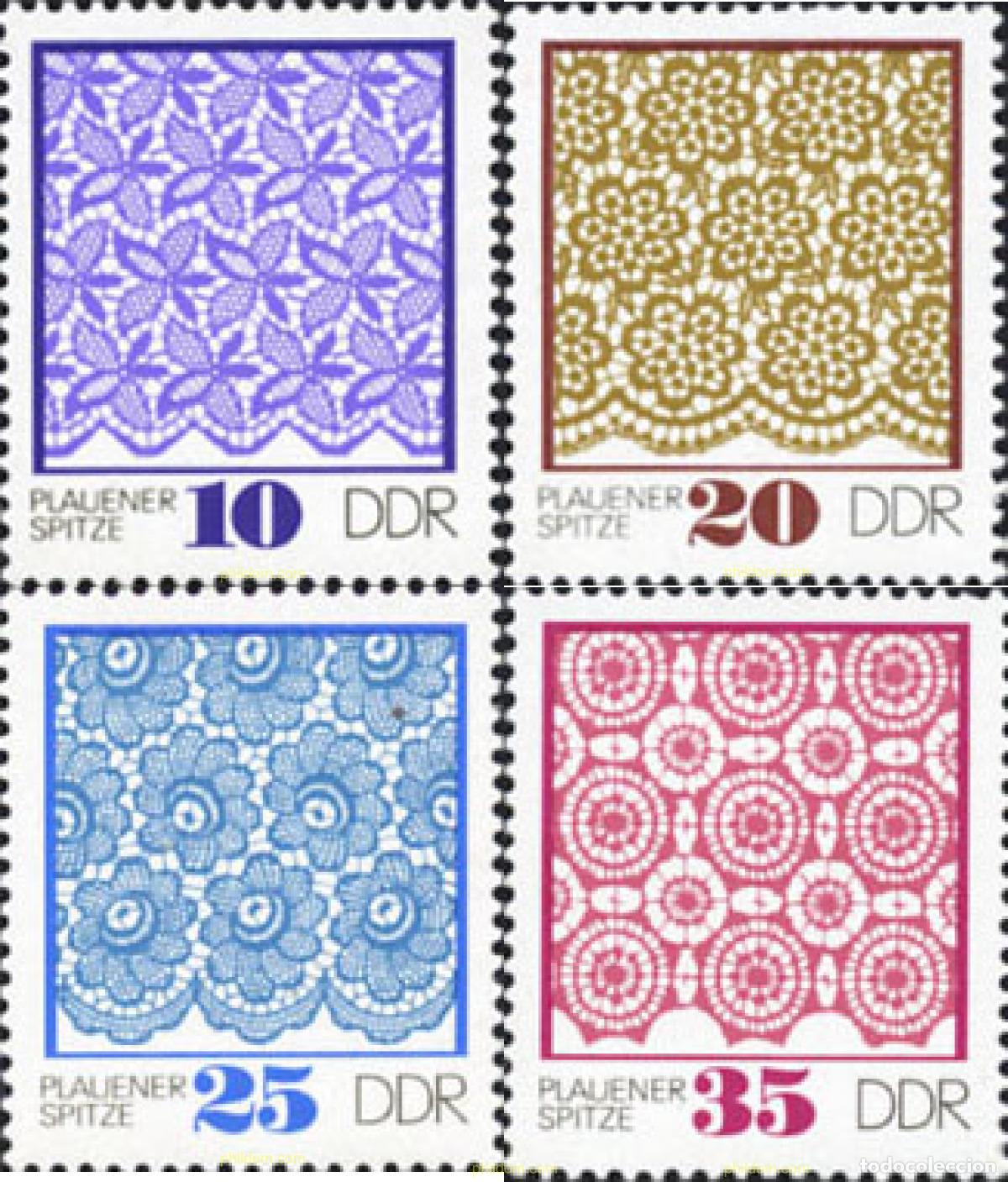 Sellos: 150767 MNH ALEMANIA DEMOCRATICA 1974 BORDADOS
