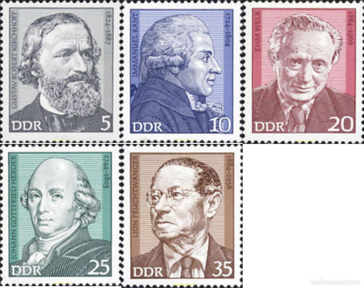 Sellos: 150762 MNH ALEMANIA DEMOCRATICA 1974 PERSONALIDADES