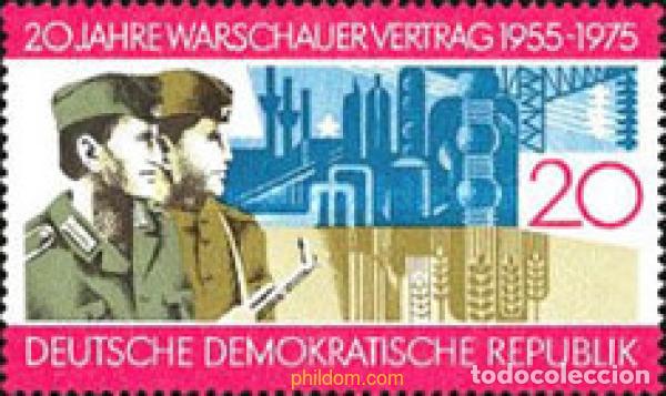 Sellos: 150778 MNH ALEMANIA DEMOCRATICA 1975 20 ANIVERSARIO DEL TRATADO DE VARSOVIA