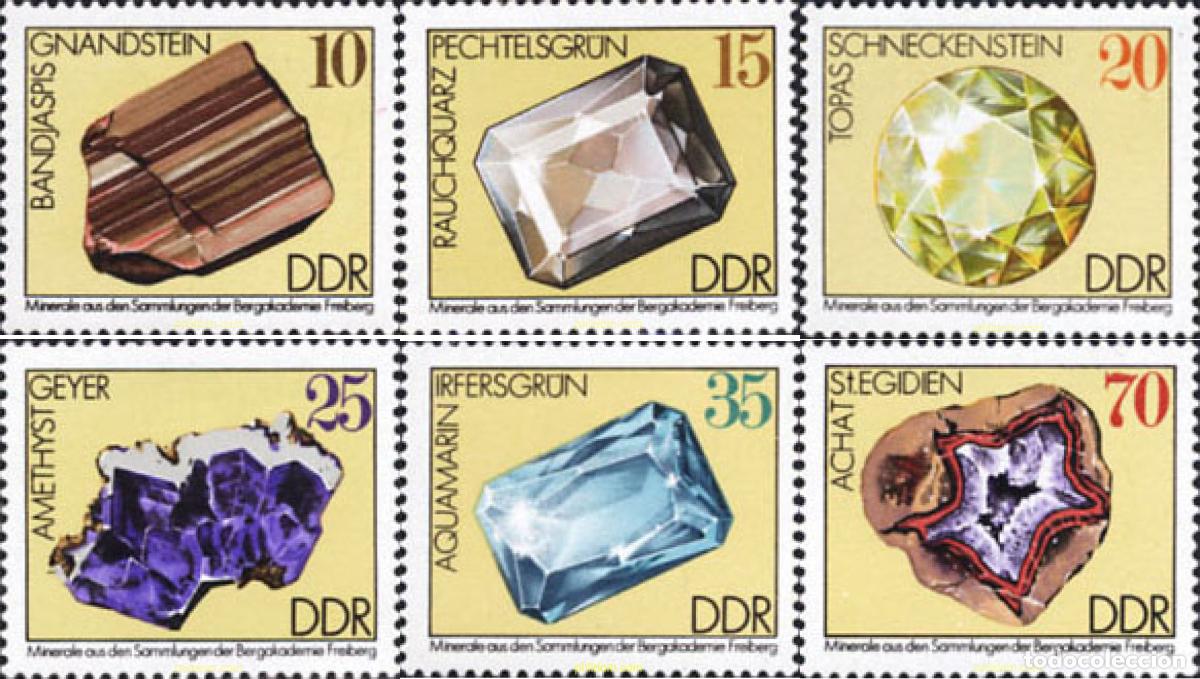 Sellos: 150771 MNH ALEMANIA DEMOCRATICA 1974 MINERALES