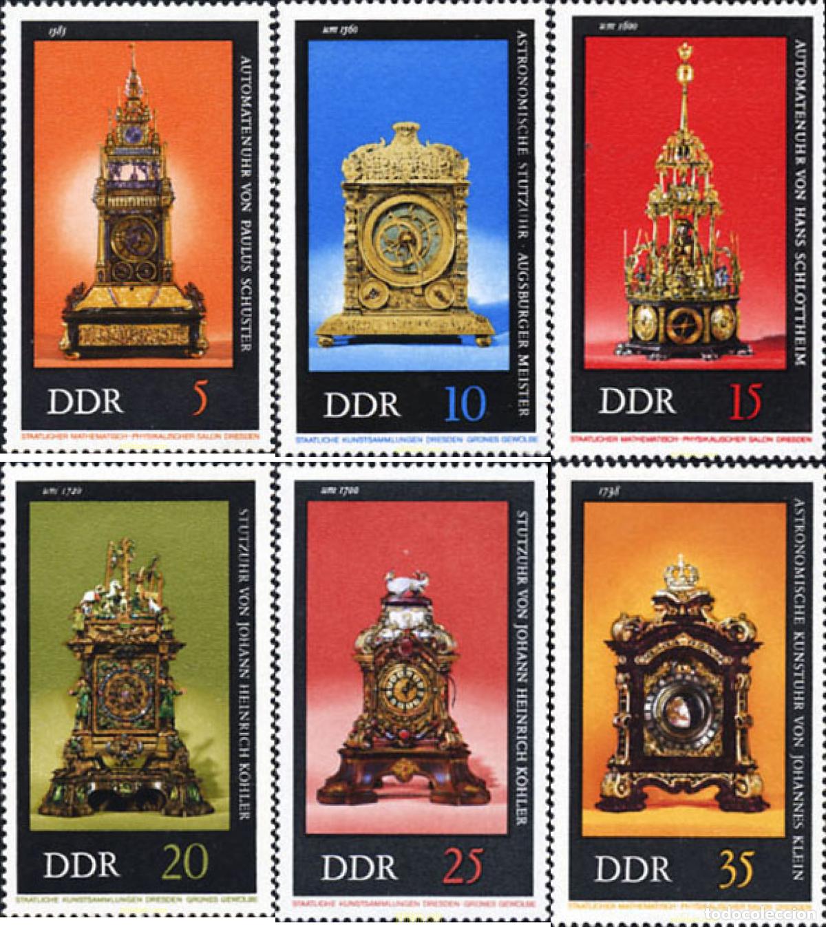 Sellos: 150782 MNH ALEMANIA DEMOCRATICA 1975 RELOJES ANTIGUOS