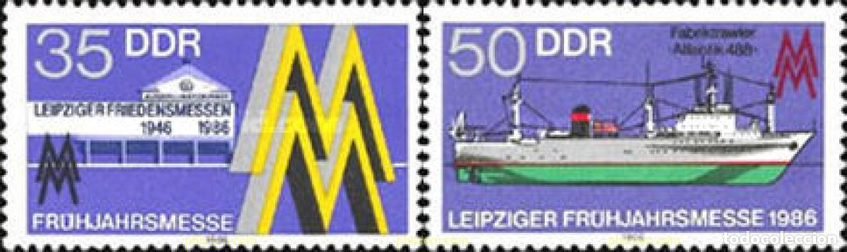 Sellos: 150948 MNH ALEMANIA DEMOCRATICA 1986 FERIA DE PRIMAVERA DE LEIPZIG