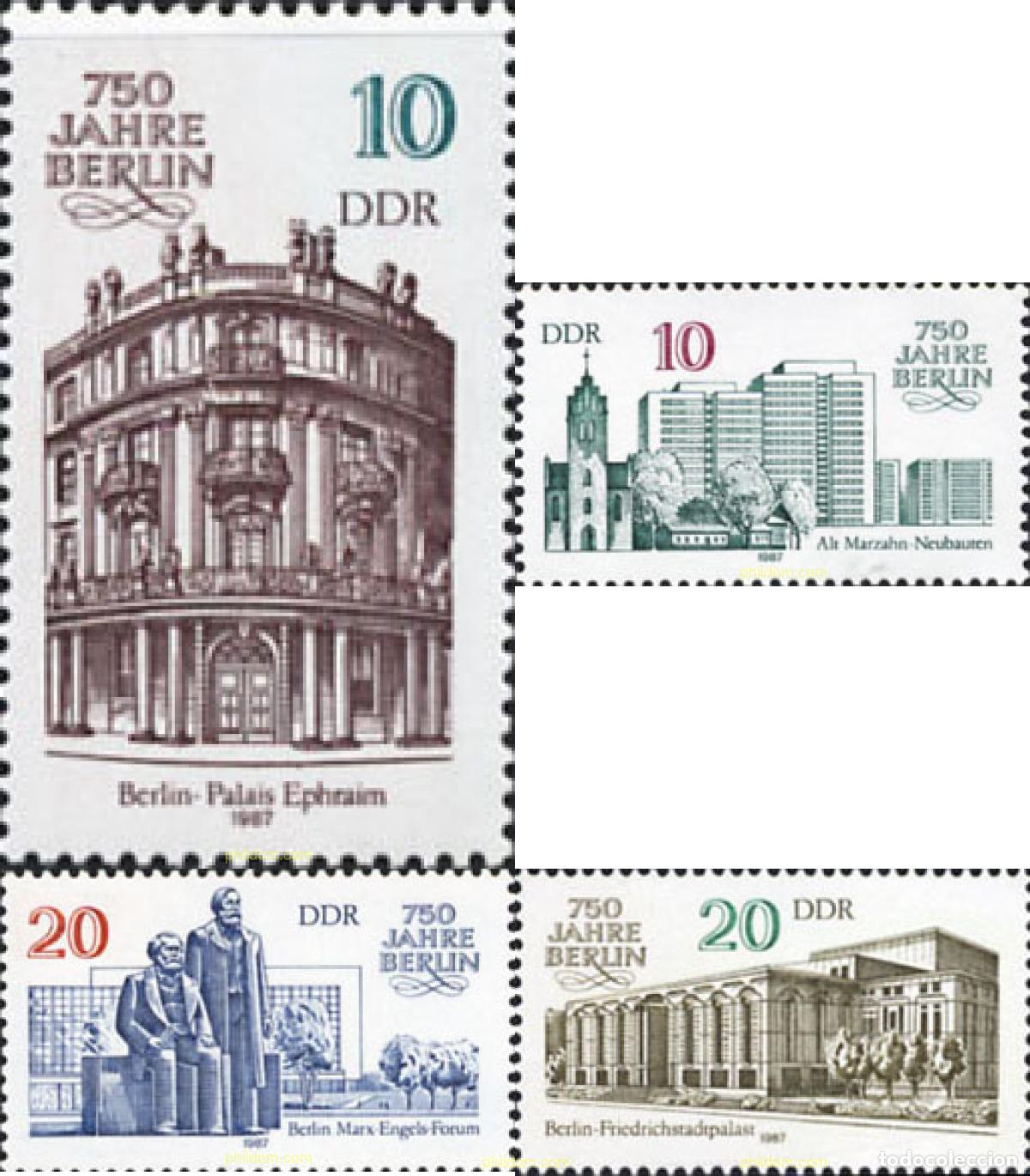 Sellos: 145005 MNH ALEMANIA DEMOCRATICA 1987 750 ANIVERSARIO DE BERLIN