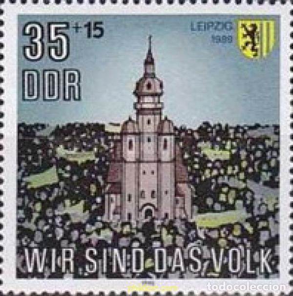 Sellos: 151003 MNH ALEMANIA DEMOCRATICA 1990 MANIFESTACIONES POPULARES EN LEIPZIG