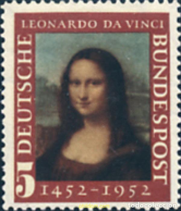 Sellos: 149997 MNH ALEMANIA FEDERAL 1952 500 ANIVERSARIO DEL NACIMIENTO DE LEONARDO DE VINCI