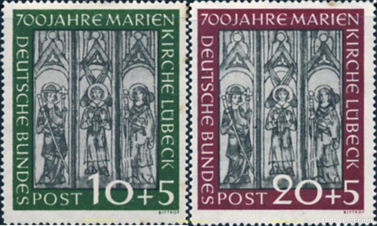 Sellos: 149993 HINGED ALEMANIA FEDERAL 1951 7 CENTENARIO DE LA CATEDRAL DE L&Uuml;BECK