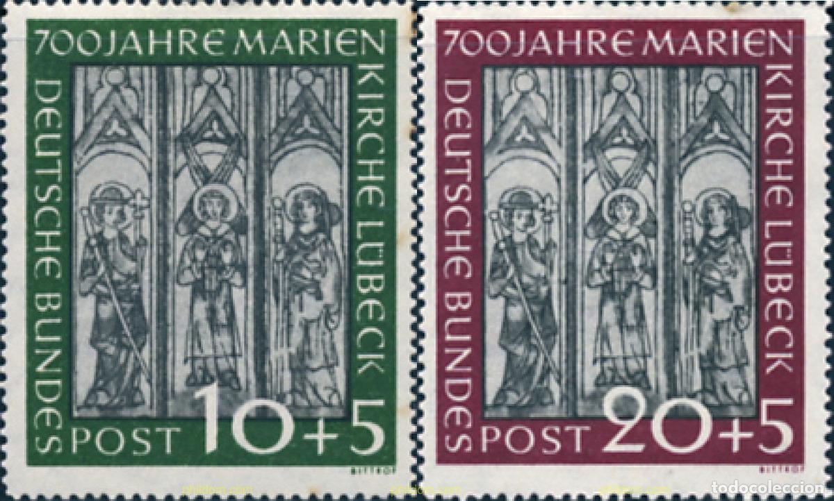 Sellos: 202988 HINGED ALEMANIA FEDERAL 1951 7 CENTENARIO DE LA CATEDRAL DE L&Uuml;BECK