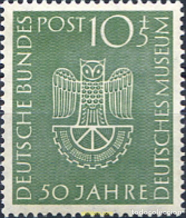 Sellos: 150004 MNH ALEMANIA FEDERAL 1953 50 ANIVERSARIO DEL MUSEO DE MUNICH