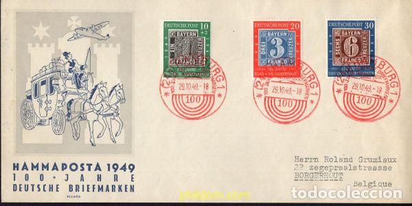 Sellos: 447363 MNH ALEMANIA FEDERAL 1949 CENTENARIO DEL SELLO ALEMAN