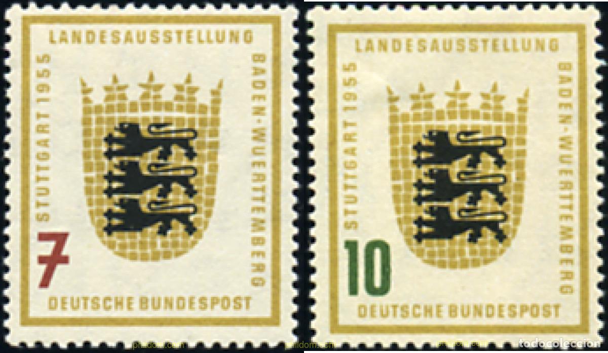 Francobolli: 150019 MNH ALEMANIA FEDERAL 1955 EXPOSICION DE STUTTGART