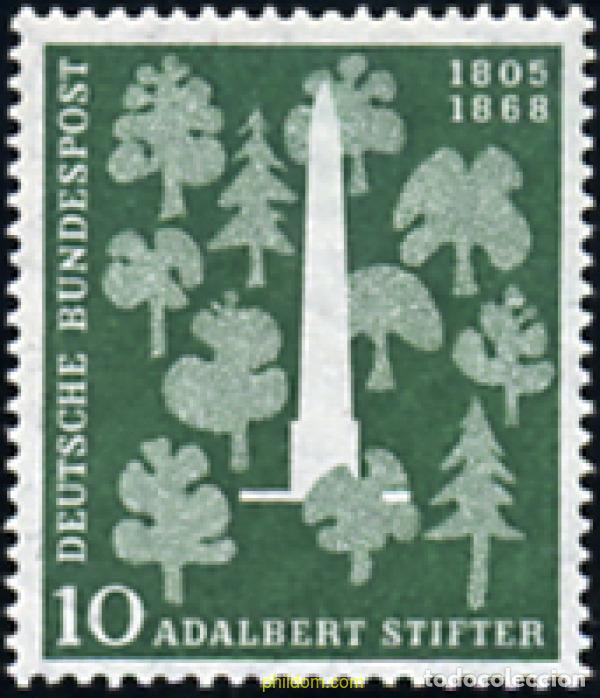 Francobolli: 150024 MNH ALEMANIA FEDERAL 1955 150 ANIVERSARIO DEL NACIMIENTO DE ADALBERT STIFTER