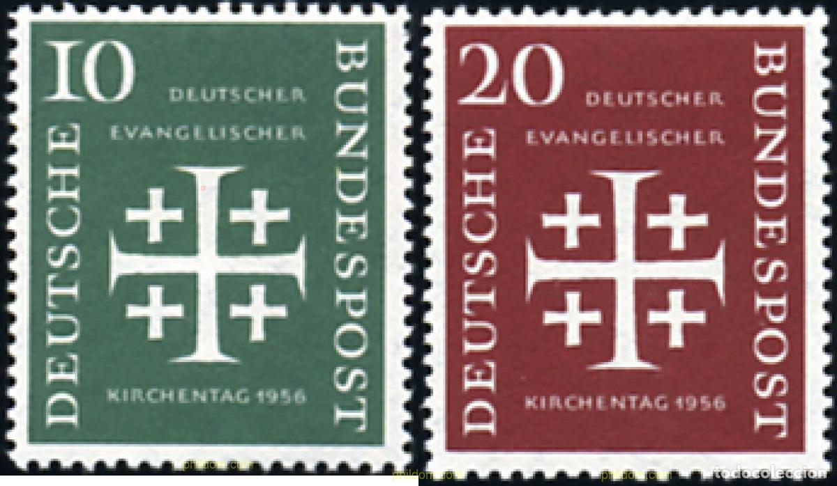 Francobolli: 150033 MNH ALEMANIA FEDERAL 1956 DIA DE LA IGLESIA EVANGELICA