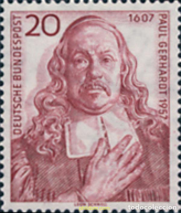 Timbres: 150423 MNH ALEMANIA FEDERAL 1957 350 ANIVERSARIO DEL NACIMIENTO DE PAUL GERHARDT