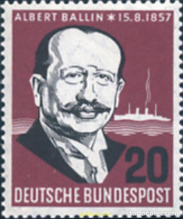 Briefmarken: 150047 MNH ALEMANIA FEDERAL 1957 CENTENARIO DEL NACIMIENTO DE ALBERT BALLIN