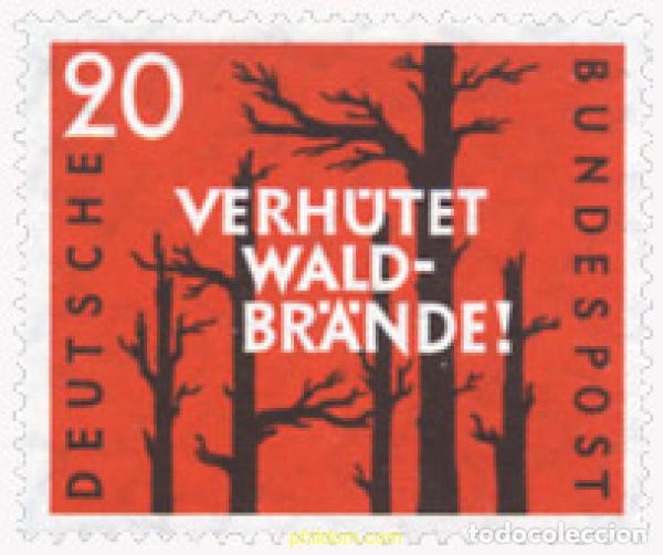 Sellos: 261800 HINGED ALEMANIA FEDERAL 1958 PREVENCION DE INCENDIOS