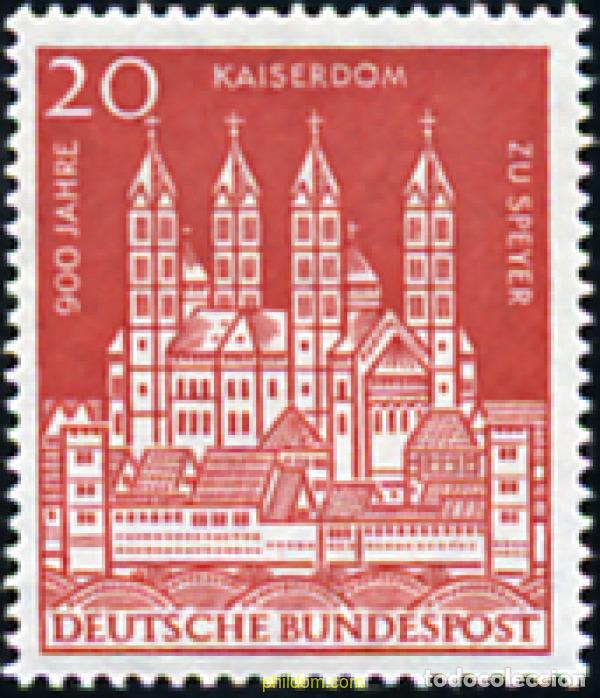 Sellos: 150080 MNH ALEMANIA FEDERAL 1961 9 CENTENARIO DE LA CATEDRAL DE SPEYER
