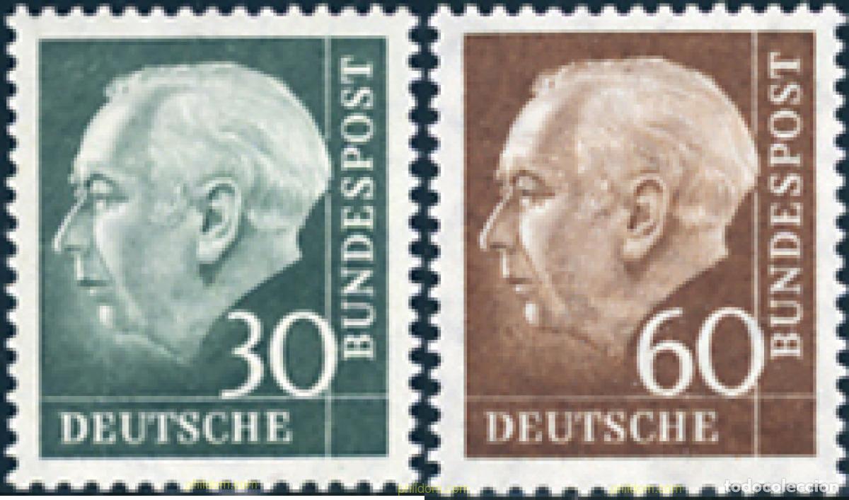 Briefmarken: 249396 MNH ALEMANIA FEDERAL 1956 PRESIDENTE THEODOR HEUSS