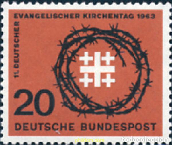Briefmarken: 150095 MNH ALEMANIA FEDERAL 1963 DIA DE LA IGLESIA EVANGELICA