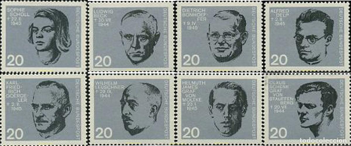 Sellos: 145221 HINGED ALEMANIA FEDERAL 1964 20 ANIVERSARIO DEL ATENTADO DEL 20 DE JULIO
