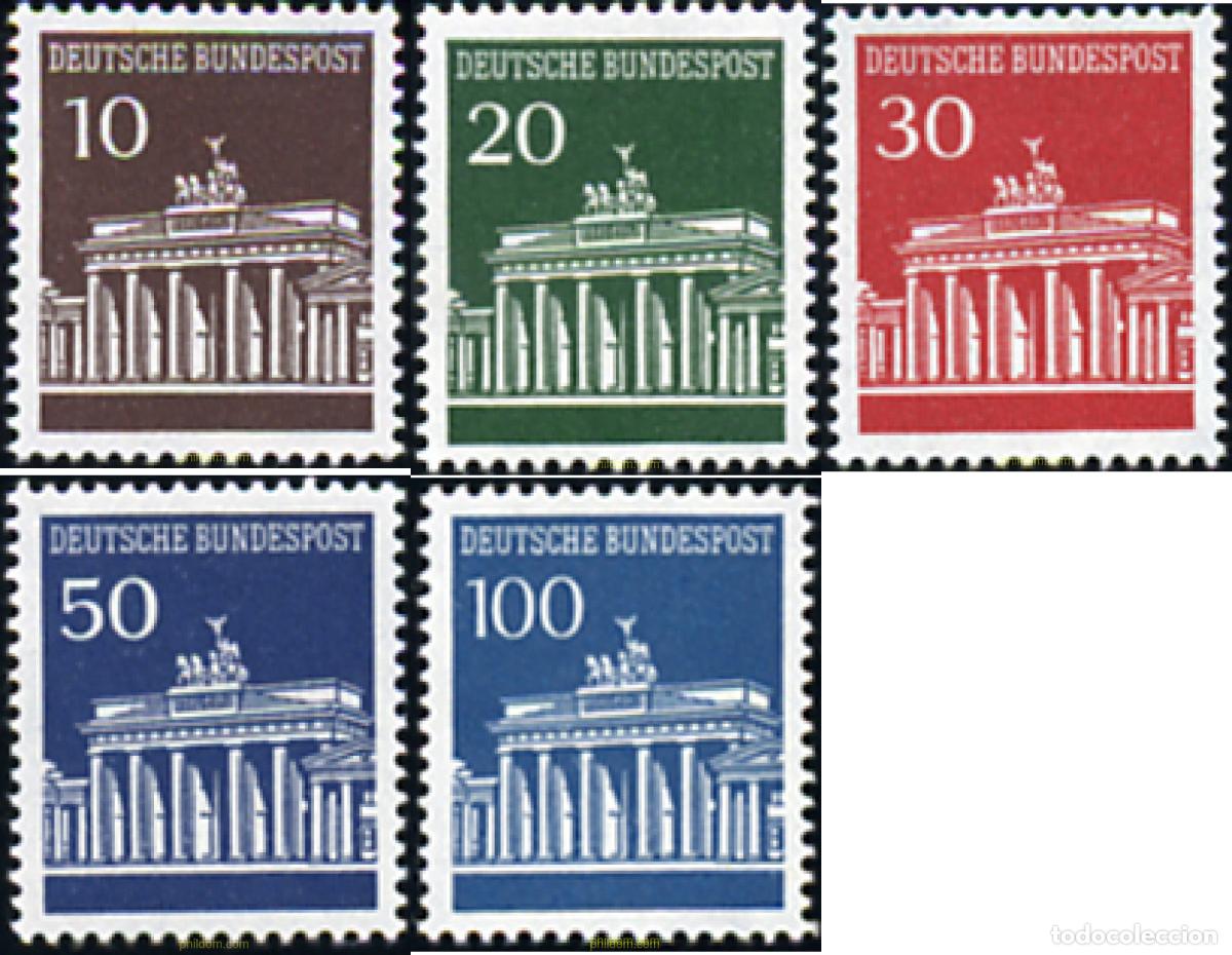 Sellos: 150117 MNH ALEMANIA FEDERAL 1966 PUERTA DE BRANDEBURGO EN BERLIN