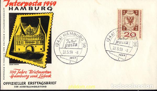Sellos: 680850 MNH ALEMANIA FEDERAL 1959 INTERPOSTA 1959. EXPOSICION FILATELICA INTERNACIONAL DE HAMBURGO