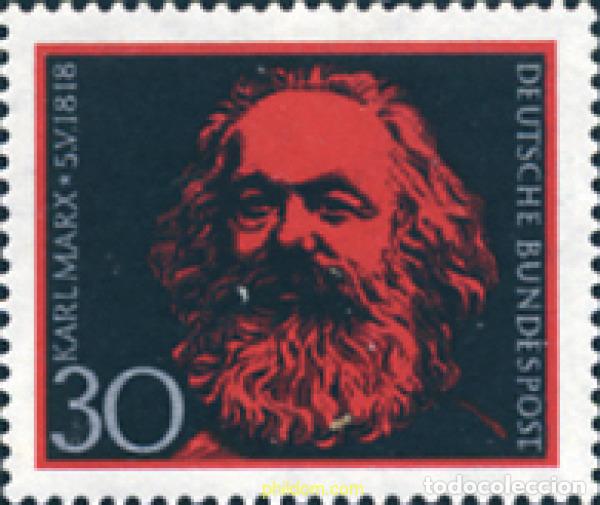 Stamps: 150132 MNH ALEMANIA FEDERAL 1968 150 ANIVERSARIO DEL NACIMIENTO DE KARL MARX