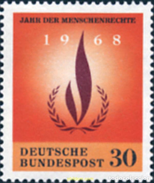 Briefmarken: 150139 MNH ALEMANIA FEDERAL 1968 A&Ntilde;O INTERNACIONAL DE LOS DERECHOS HUMANOS