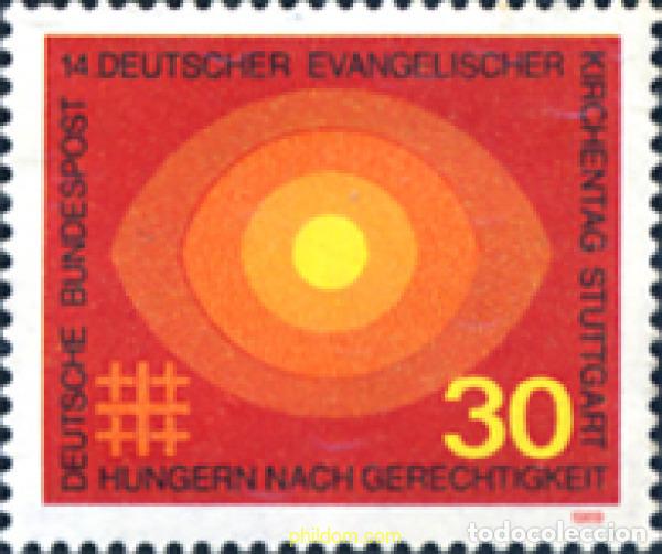 Briefmarken: 150144 MNH ALEMANIA FEDERAL 1969 DIA DE LA IGLESIA EVANGELICA