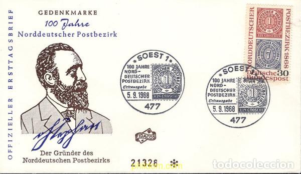 Briefmarken: 447509 MNH ALEMANIA FEDERAL 1968 CENTENARIO DEL SELLO DE ALEMANIA DEL NORTE
