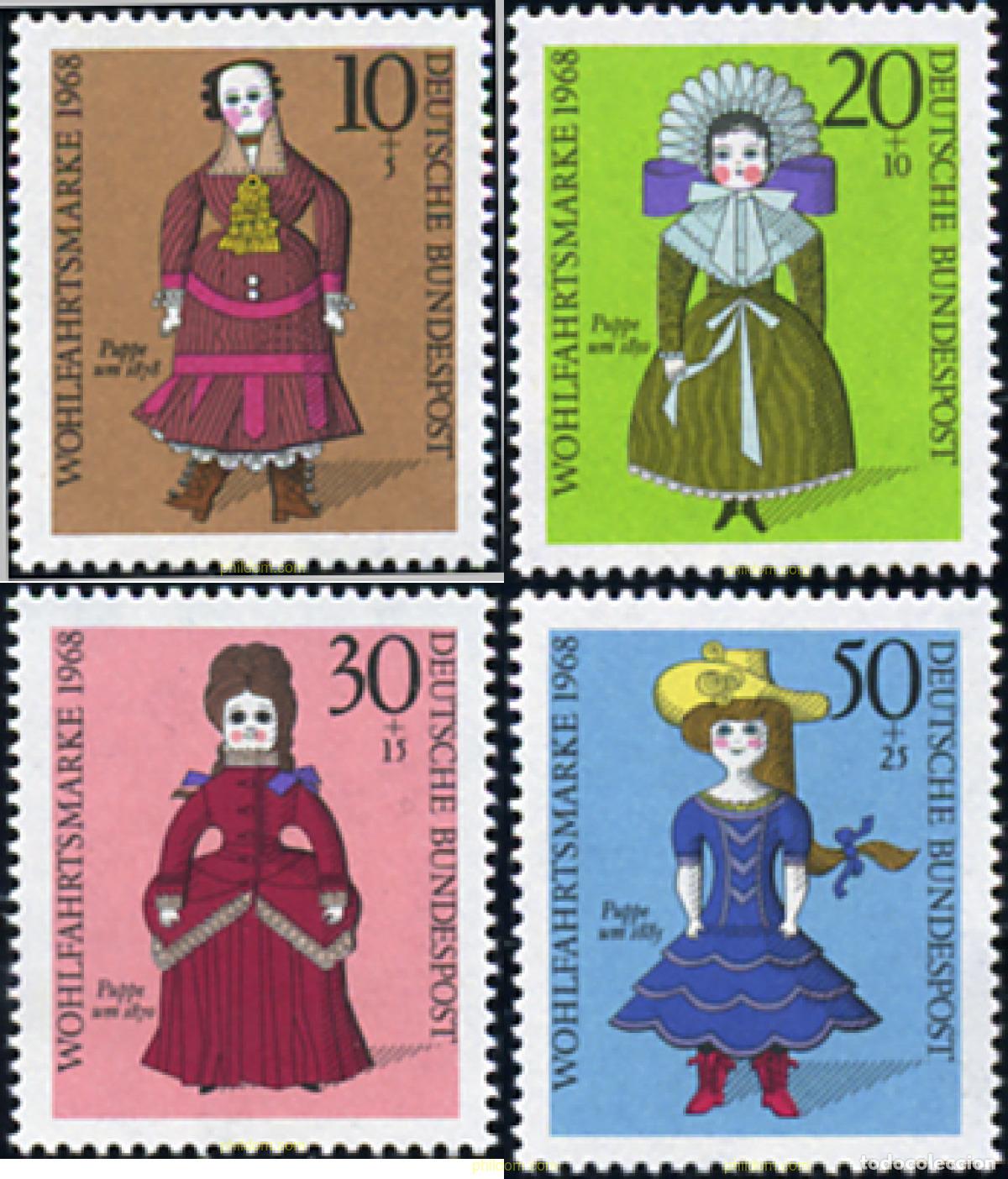 Briefmarken: 150138 MNH ALEMANIA FEDERAL 1968 MU&Ntilde;ECAS ANTIGUAS