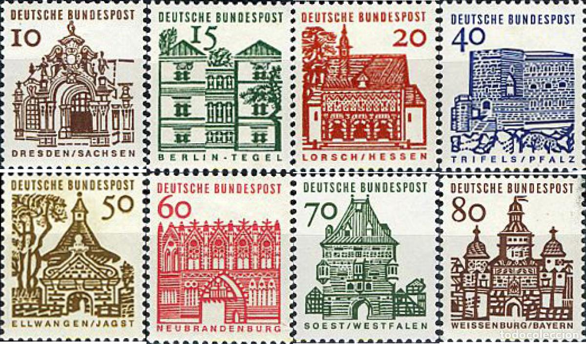Briefmarken: 150102 MNH ALEMANIA FEDERAL 1964 EDIFICIOS HISTORICOS