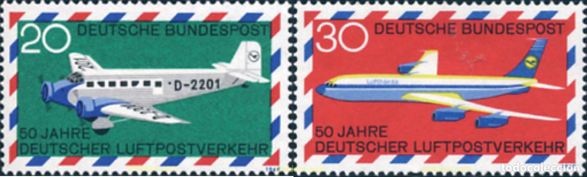 Briefmarken: 150140 MNH ALEMANIA FEDERAL 1969 50 ANIVERSARIO DEL SERVICIO POSTAL AEREO