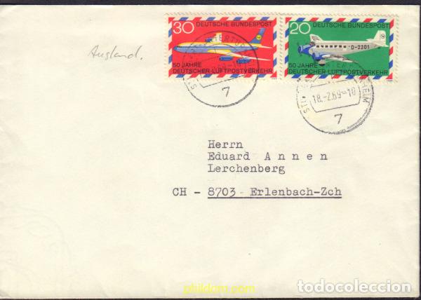 Sellos: 574740 MNH ALEMANIA FEDERAL 1969 50 ANIVERSARIO DEL SERVICIO POSTAL AEREO