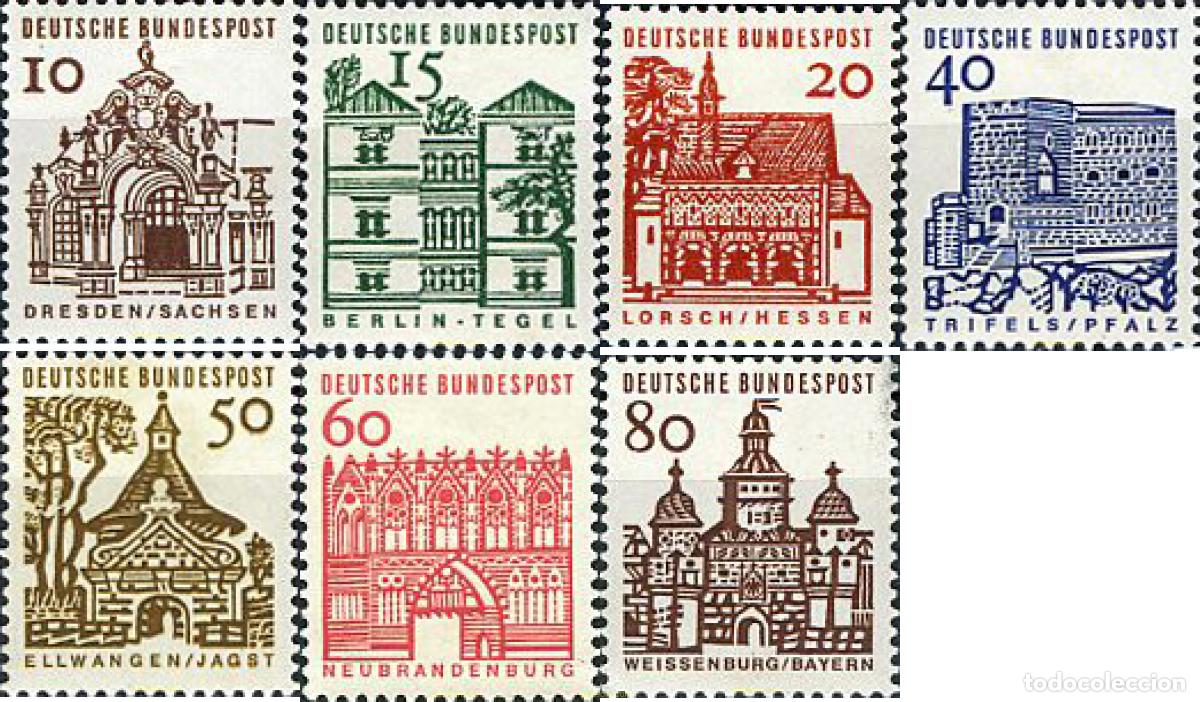 Sellos: 202990 MNH ALEMANIA FEDERAL 1964 EDIFICIOS HISTORICOS