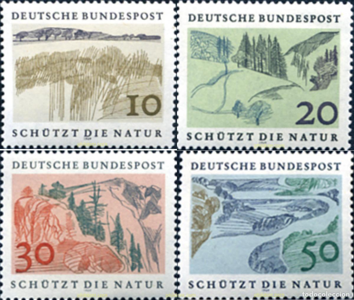 Sellos: 150143 MNH ALEMANIA FEDERAL 1969 A&Ntilde;O EUROPEO DE LA PROTECCION DE LA NATURALEZA