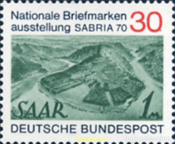 Sellos: 150156 MNH ALEMANIA FEDERAL 1970 EXPOSICION FILATELICA NACIONAL &rdquo;SABRIA 70&rdquo; DE SARREBRUCK