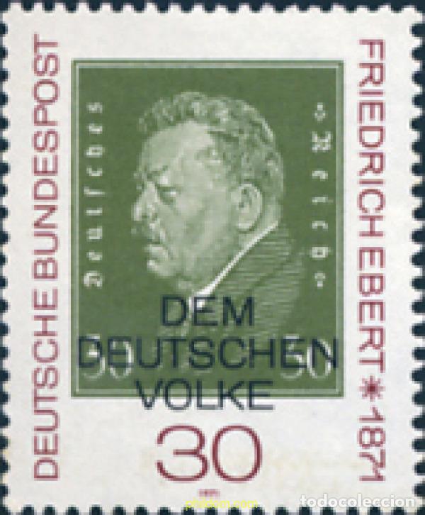 Sellos: 150169 MNH ALEMANIA FEDERAL 1971 CENTENARIO DEL NACIMIENTO DE FRIEDRICH EBERT