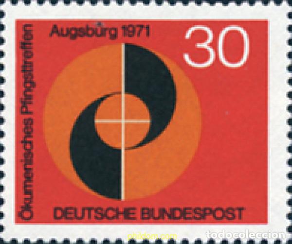 Sellos: 150177 MNH ALEMANIA FEDERAL 1971 CONFERENCIA ECUMENICA DE PENTECOSTES EN AUGSBURG