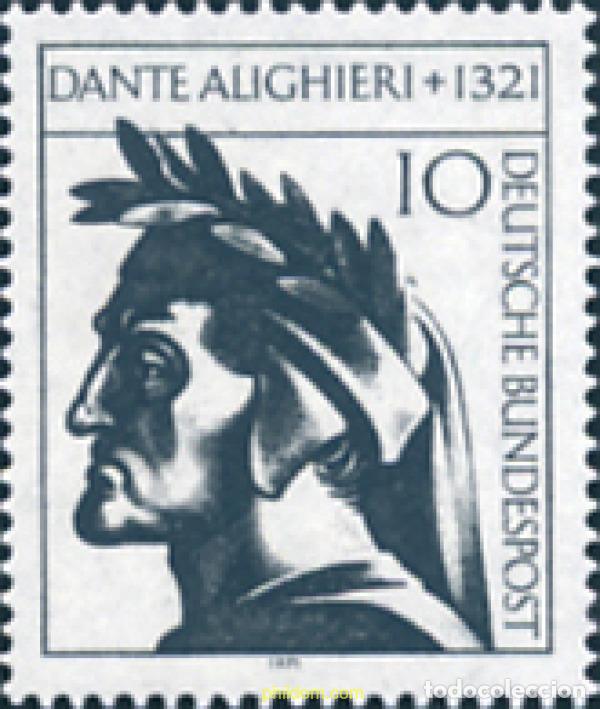 Sellos: 150180 MNH ALEMANIA FEDERAL 1971 650 ANIVERSARIO DE LA MUERTE DE DANTE ALIGHIERI