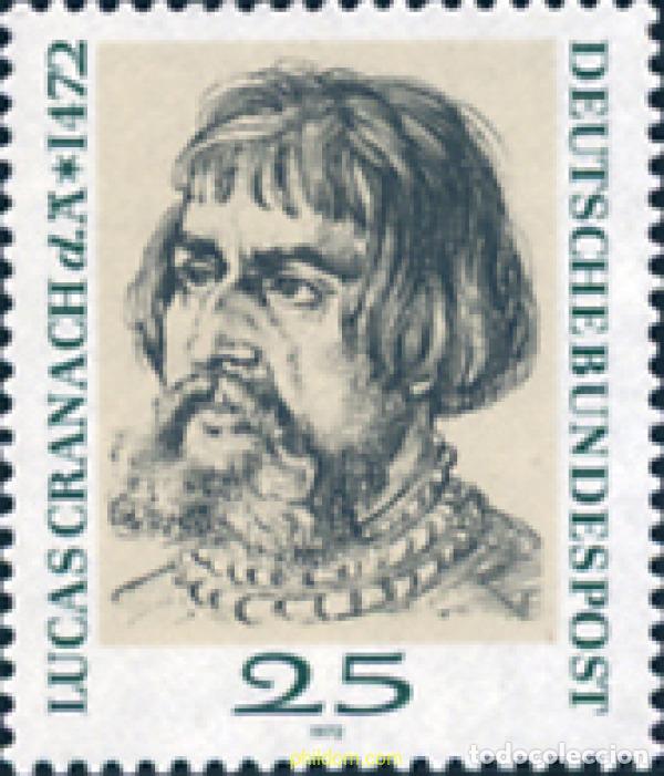 Sellos: 150186 MNH ALEMANIA FEDERAL 1972 500 ANIVERSARIO DEL NACIMIENTO DE LUCAS CRANACH
