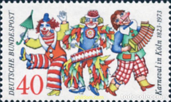 Sellos: 150191 MNH ALEMANIA FEDERAL 1972 150 ANIVERSARIO DEL CARNAVAL DE COLONIA