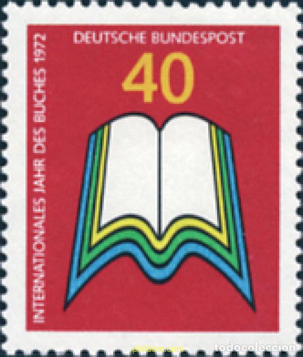 Sellos: 150189 MNH ALEMANIA FEDERAL 1972 A&Ntilde;O INTERNACIONAL DEL LIBRO