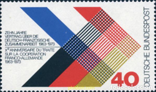 Sellos: 150196 MNH ALEMANIA FEDERAL 1973 10 ANIVERSARIO DEL TRATADO DE COOPERACION FRANCO-ALEMANA