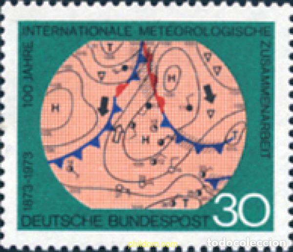 Sellos: 150199 MNH ALEMANIA FEDERAL 1973 CENTENARIO DE LA ORGANIZACION METEOROLOGICA MUNDIAL